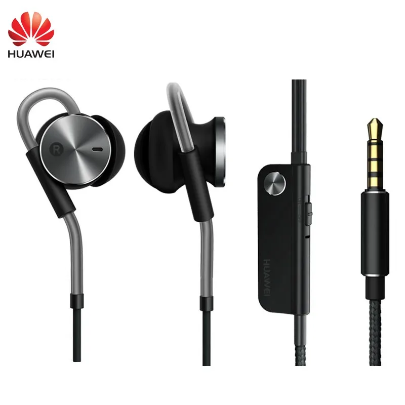 Оригинальный huawei активный шумоподавление наушники AM180 гарнитура HiFi с пультом