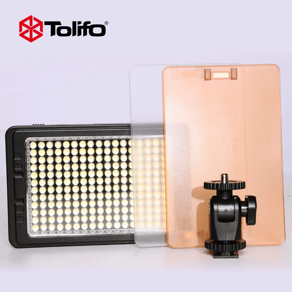 Tolifo PT 160S 160 LED видео свет 1200LM 5600 K/3200 K с регулируемой яркостью двумя фильтрами для