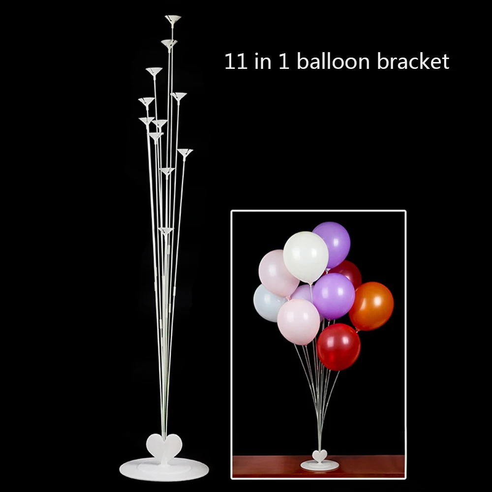 6 piece DIY Tubes Balloons Holder Column Stand Clear Plastic Balloon