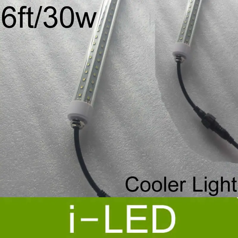 V Shaped Led Cooler Light 6ft 36w Waterproof ip65 Integrated Led Tube Lights AC85 265V Warm Cold