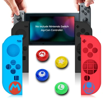 

Joycon Protector Silicone Cover Anti Scratch Accessories Skin Case With Thumb Grip Caps For Nintend Switch Joycon