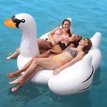 Горячая Распродажа плавательный матрац гигантский надувной Лебедь бассейн плавать