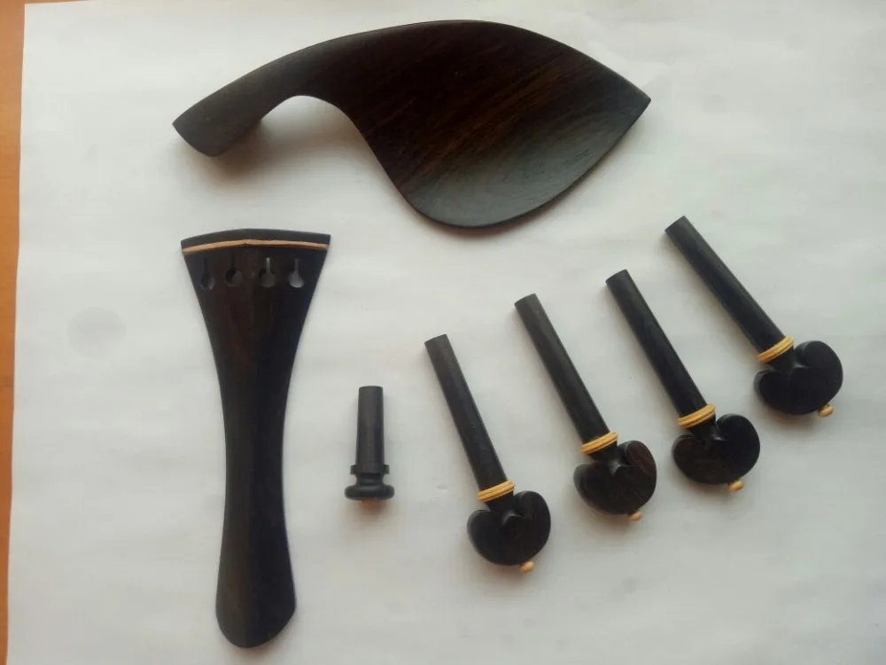 

1set violin parts Rosewood peg chinrest tailpiece endpin violin accessories