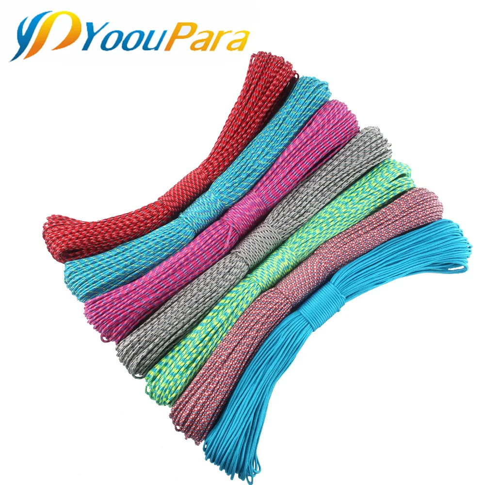 

100 Meters 2mm Paracord 110 Colors one stand Cores Rope for Survival Parachute Cord Lanyard Camping Climbing Camping Rope Hiking