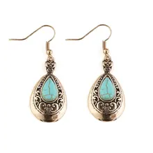 Кольцо в форме капли воды в богемном стиле Женские Висячие серьги, для ушей крюк Роскошные серьги-подвески дамы Earbob женские ювелирные украшения для ушей