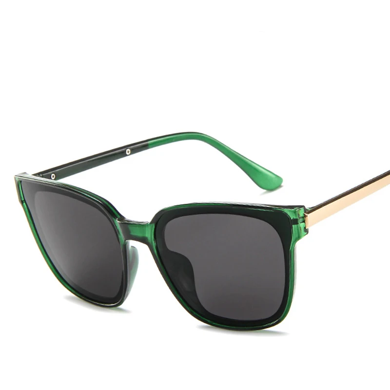 Yoovos Новое поступление Квадратные Солнцезащитные очки для женщин/мужчин прозрачные очки в пластиковой оправе классические винтажные уличные UV400 Oculos De Sol Gafas - Цвет линз: Green Gray