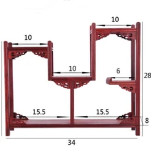 Красная кислота вогнутой формы древней полки, полка под старину, мульти сокровище стойки, полки, ремесла, гостиной орнамент стойки