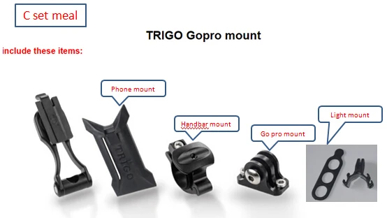 Триго gopro Крепление Gopro аксессуары набор Go pro крепление камеры и крепление телефона - Цвет: Cset meal