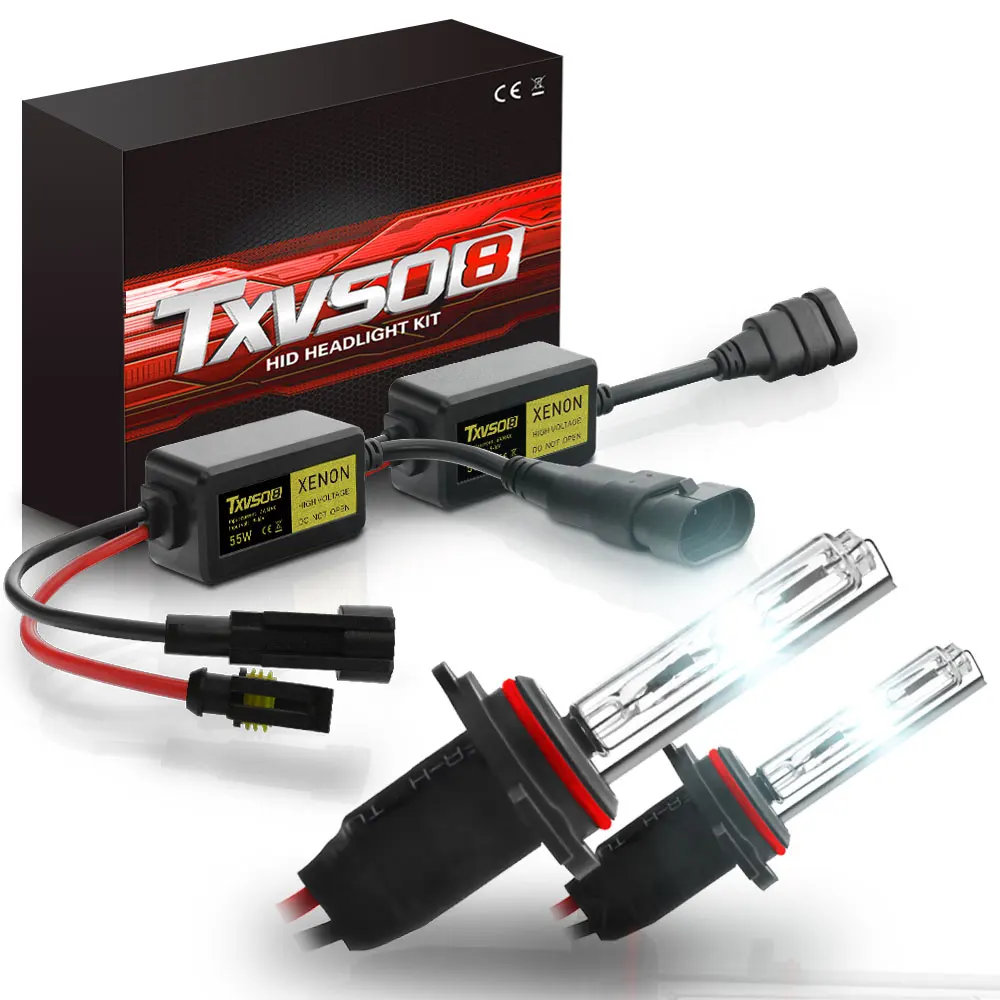 

TXVSO8 2PCs 35W 55W 9005 HB3 9006 HB4 Socket HID Xenon Headlight Kit With Slim Ballast 12V Canbus 3000K 5000K 8000K 10000K Bulbs