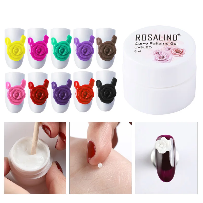 

Oshioner 24 Colors Sculpture Nail Gel 3D Carved Plasticine UV Gel Varnish Creative DIY Nail Art Painting 3D Gel