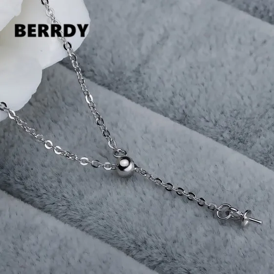 

925 Silver Necklace Chain, Necklace Chain Settings Jewelry Parts Fittings Charm Accessories