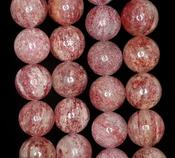 

13mm Orange Strawberry Lepidocrocite Gemstone Grade AAA Round Loose Beads 7.5 inch Half Strand (90190501-727)