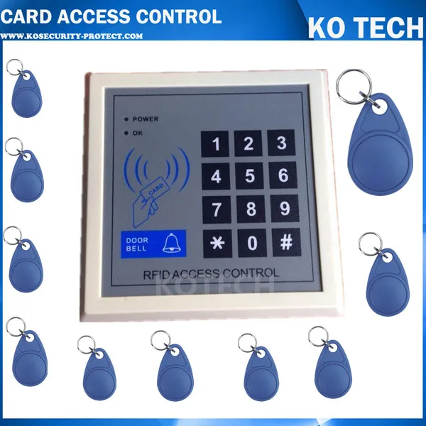 Электронный Определитель частоты радиосигнала система контроля доступа с 10 брелоками системы безопасности