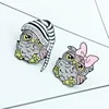 New Owl Brooch Bow Owl Long-tailed Owl Couple Animal Brooch Gift Child Cute Cartoon Badge Gift Jewelry Backpack Clothing Pendant ► Photo 2/6