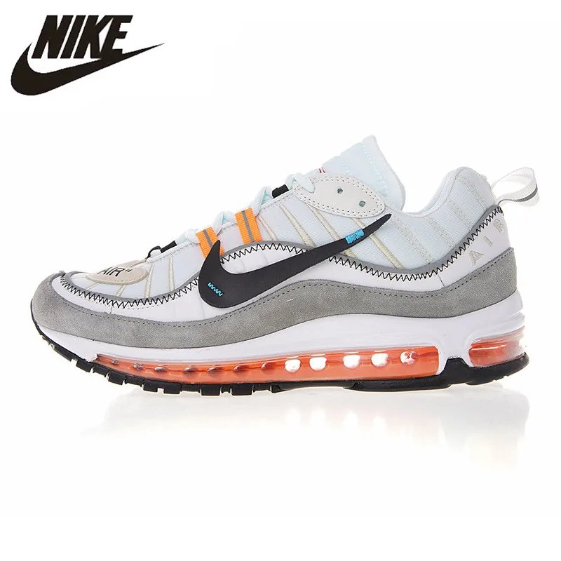 

Nike Air Max 98 Men's Running Shoes, White & Grey, Shock Absorbing Wear-resistant Breathable Lightweight 640744 086