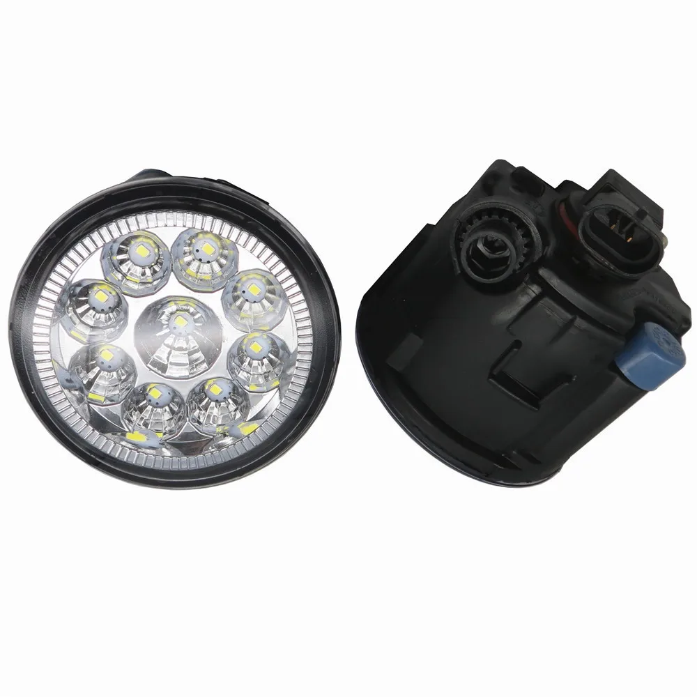 2PCS White LED fog lights 55W Halogen fog light CCC E2 12V DRL lamp For