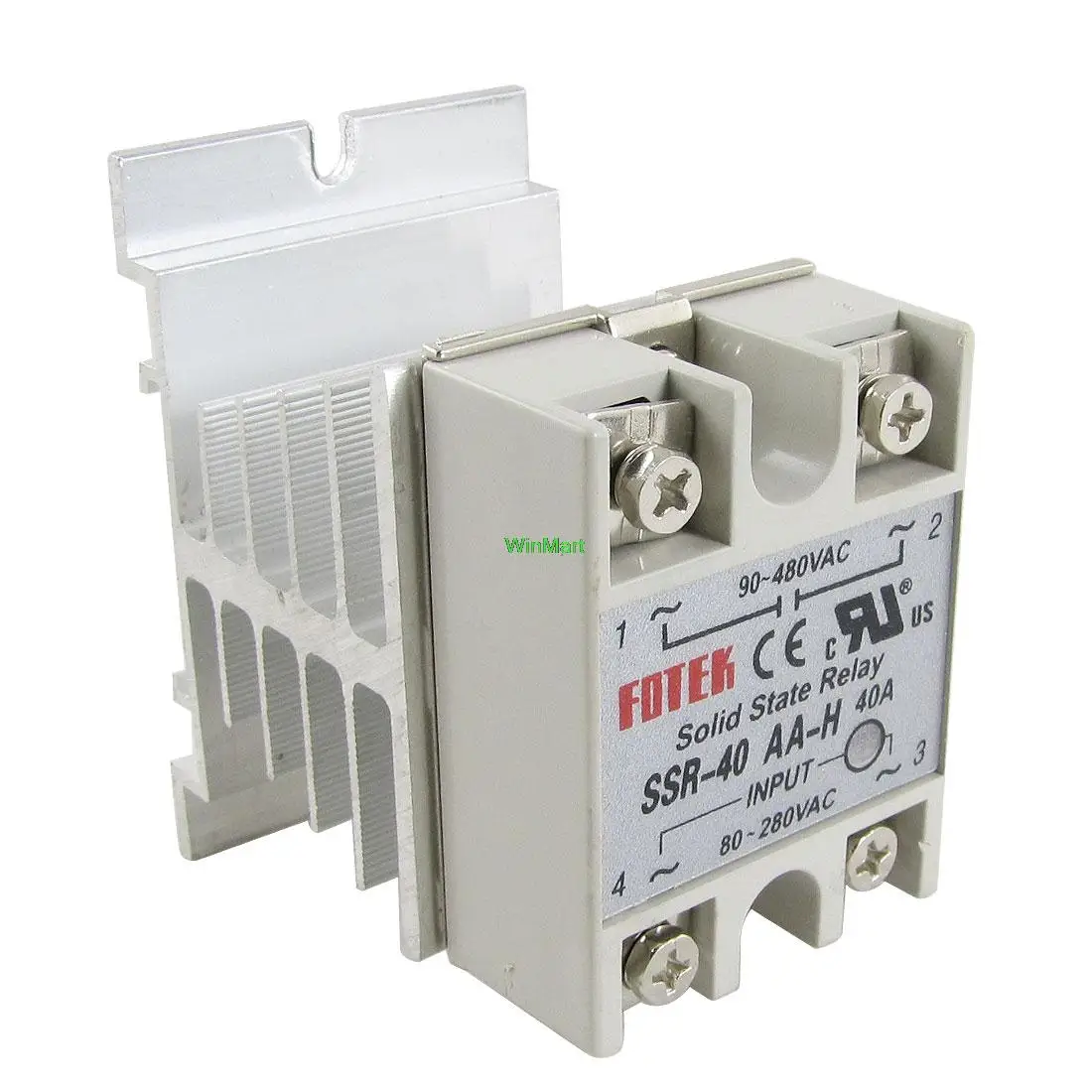 SSR 40AA H 40A Solid State Relay Module 80 280V AC / 90 480V AC + Heat ...
