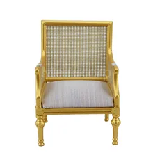 Миниатюрная мебель для кукольного домика, Сетчатое кресло с спинкой в масштабе 1/12