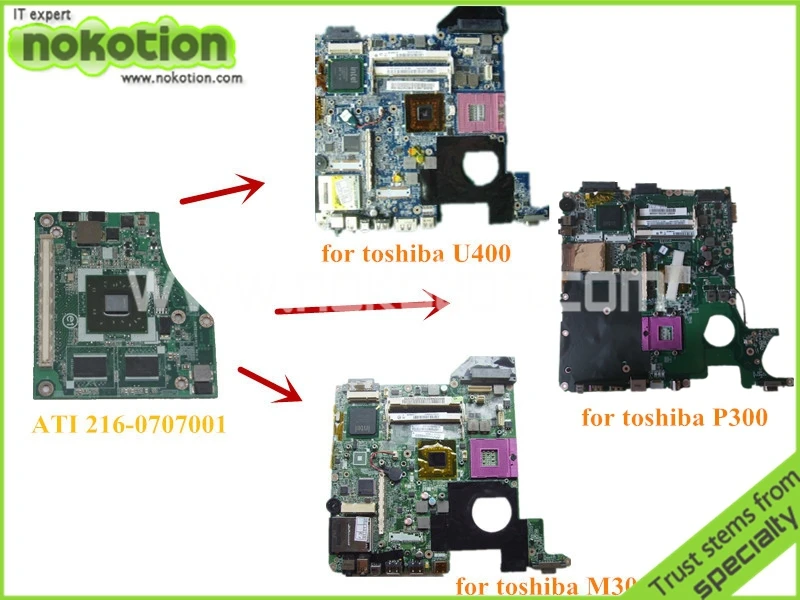 ati 216-0707001 DATEIUB18C0 graphics card for toshiba satellite p300 m300 u400 series 256m