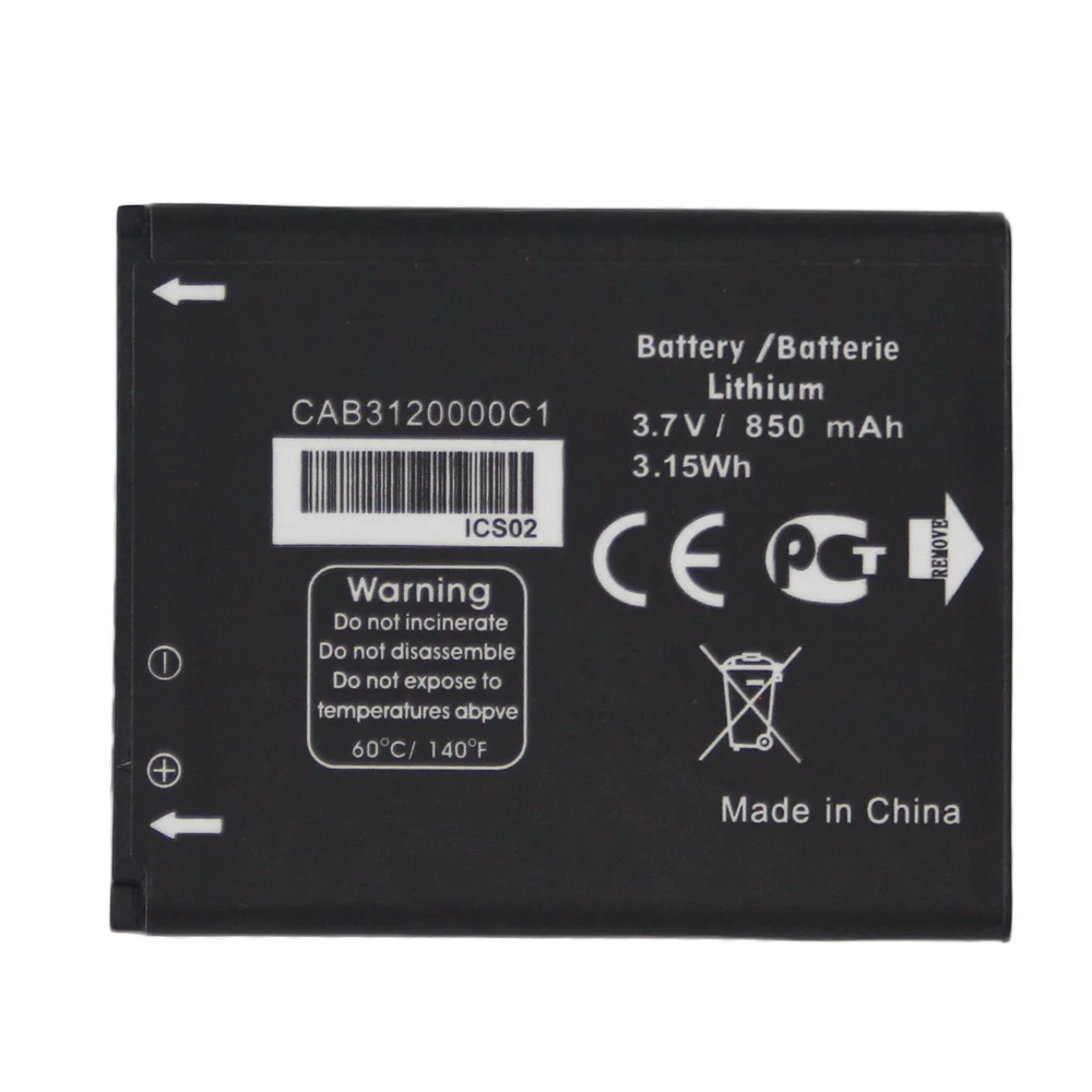 10 шт./лот CAB23A0000C1 850 мАч аккумулятор для мобильного телефона TCL / Alcatel OT710 OT-800 OT880a