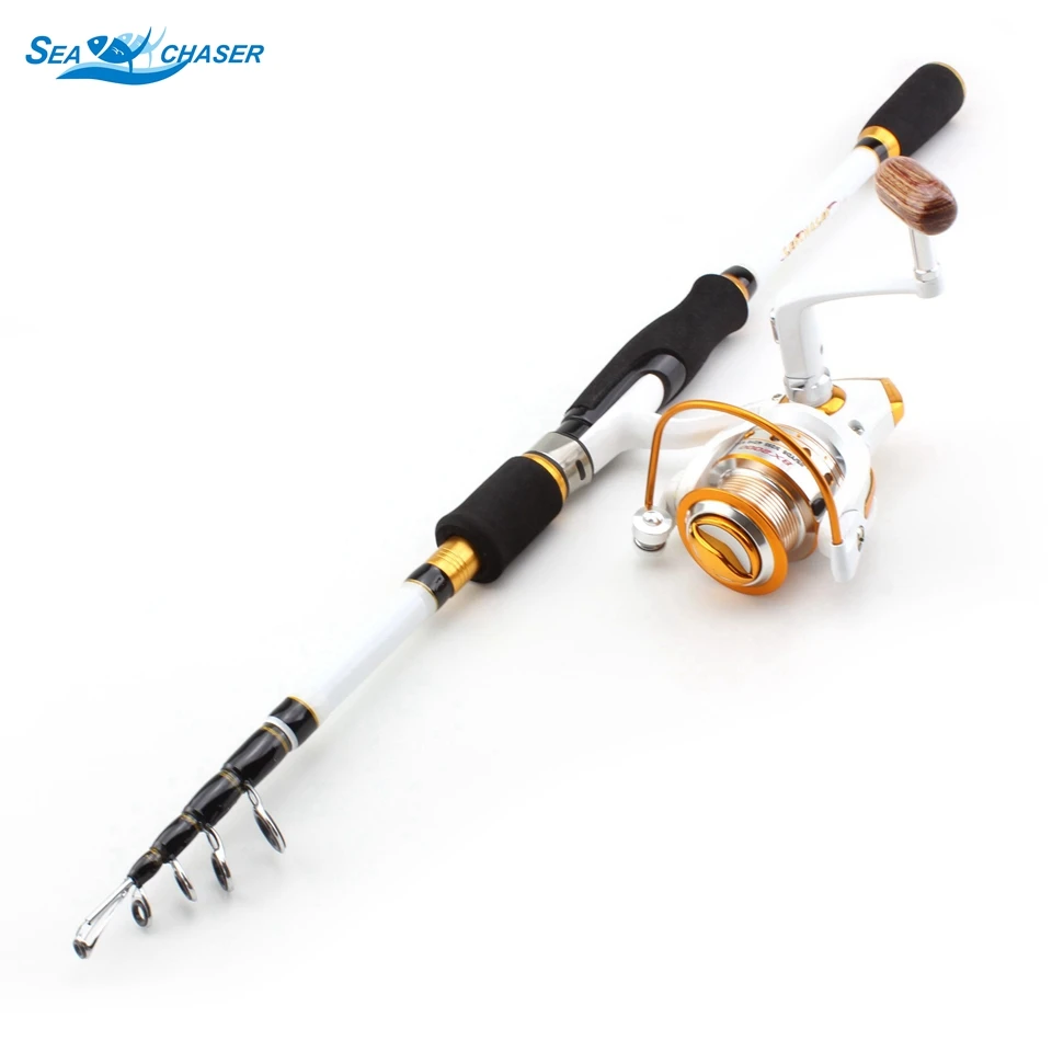 Equipamento de Pesca Isca de Carbono de Viagem Viagens e Fiação Carretilhas de Pesca Multifuncional Enfrentar Conjunto 1.8 m 2.1 2.4 2.7