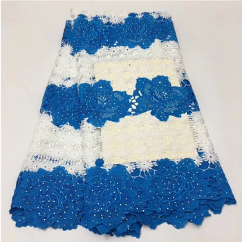 

African French mesh belt side fabric 2019 high quality yarn Swiss gauze embroidery lace of a curtain of Nepali stone material