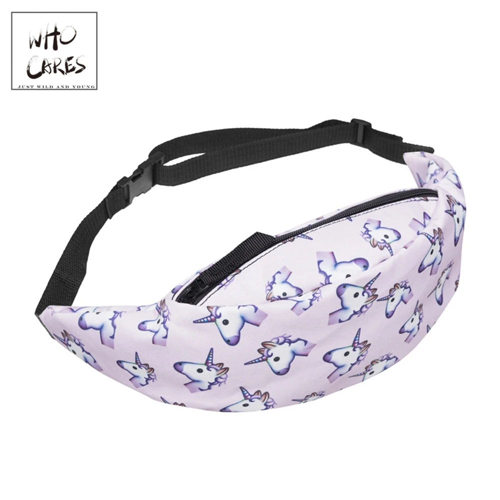 

WHO CARES Waist Bag nerka Fanny Packs Fitness Belt Bag With Multicolor Pattern Printing Waist Pack Travelling Mobile Phone Bags
