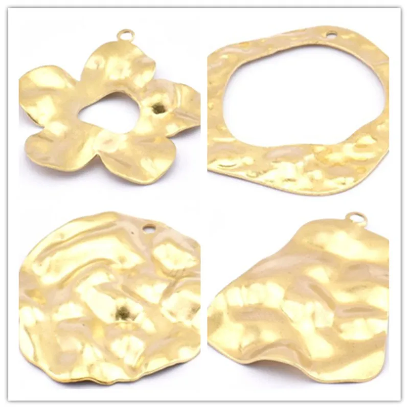 

8p Raw Brass Wavy Charms (Nickel Free and Lead Free).831.D676.D748.D757.D834.D849.