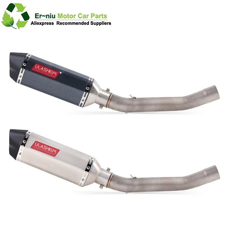 

Motorcycle Exhaust Muffler Full System Slip On Middle Link Pipe DB Killer For kawasaki Z750 Z 750