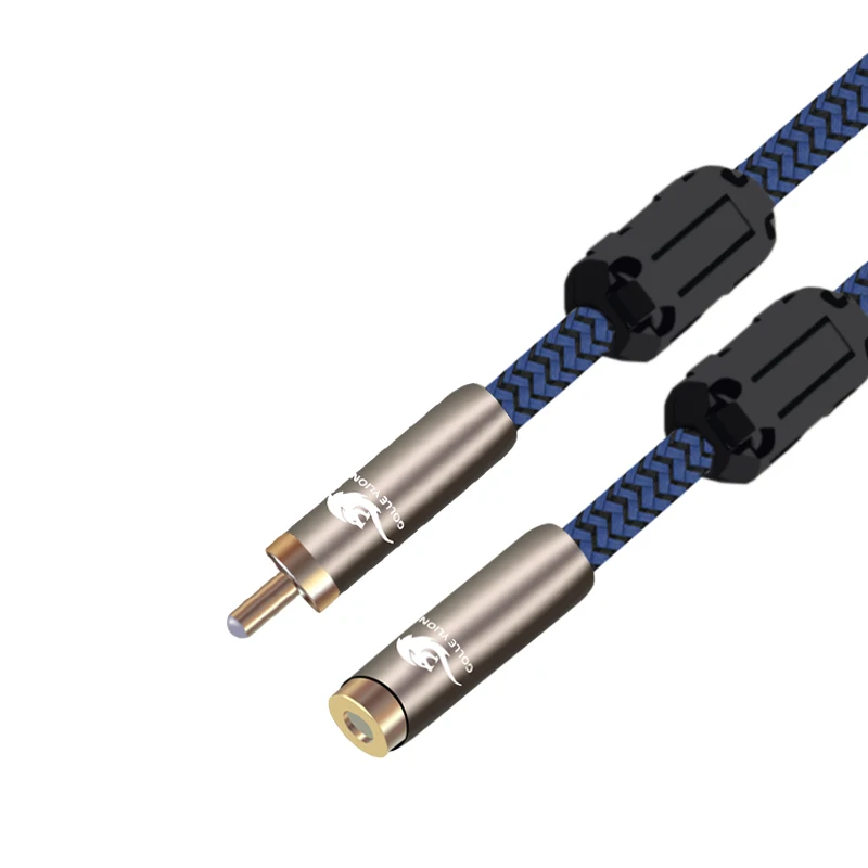 Premium RCA Extension Cable for Speaker Amplifier Subwoofer Cable RCA