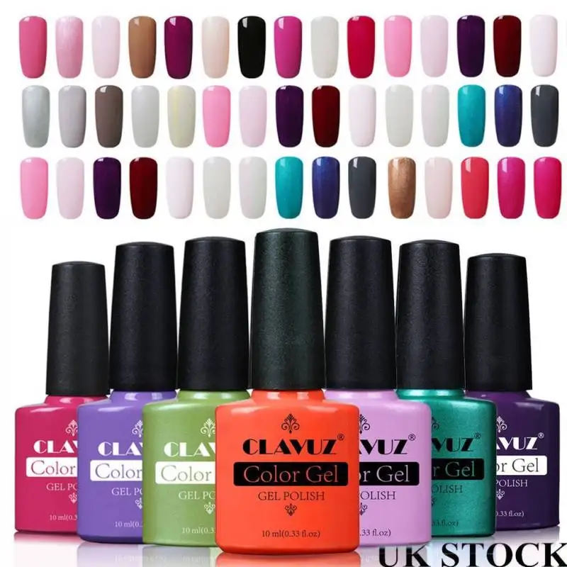 

CLAVUZ Gel Nail Polish UV LED Top Base Coat Manicure Nail Lasting Shiny Soak Off Nail Polish
