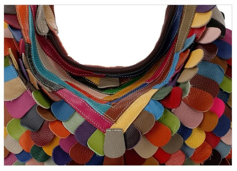 LOMANTINA модная женская дизайнерская сумка высокого качества красочная Лоскутная Женская дорожная сумка на плечо женская сумка-хобо
