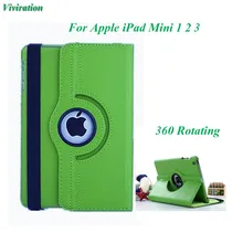 Повседневный однотонный зеленый Модный чехол-подставка для Ipad Mini 1 2 3 Mini2 Anto Wake Up/Sleep Flip Tablet PC Case Smart 360 складной чехол