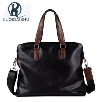 

2017 New Men'S Handbag Vintage Business PU Leather Handbag With Clutch Laptop Bag Mens Messenger Travel Bags
