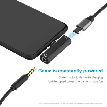 

Mini Type C Audio Adapter 2 in 1 Type-C to 3.5mm Jack Earphone Cable USB-C Charging Charge Code for Samsung Xiaomi Huawei LG HTC