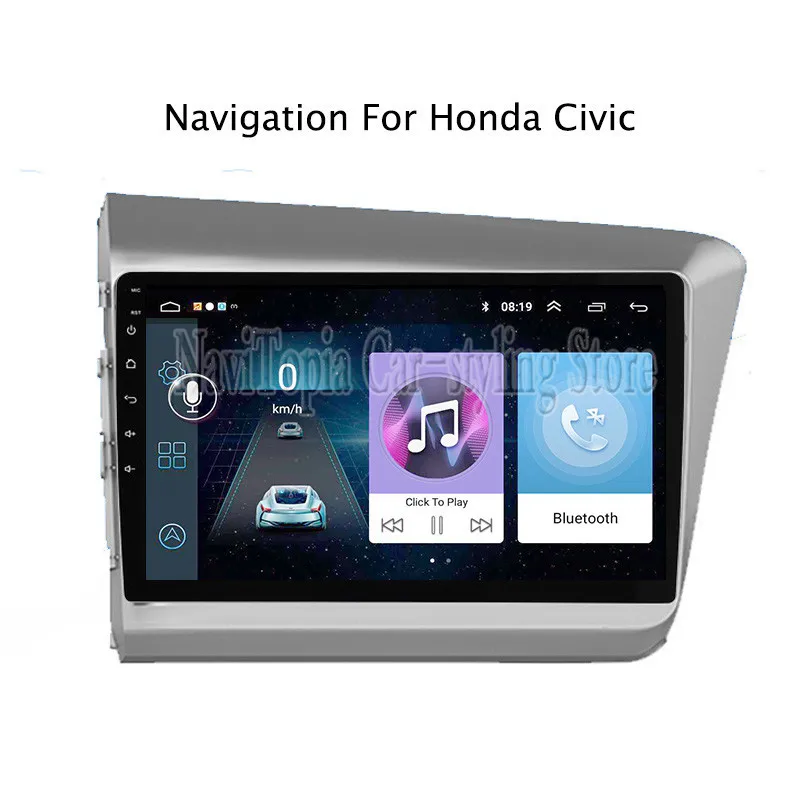 NaviTopia 9 дюймов Авто Радио стерео для Honda Civic 8 1-2015 Android 2012 автомобиль DVD Мультимедиа