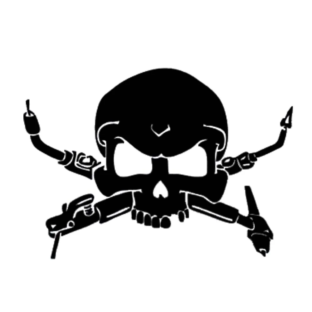 

Welding Skull Bones Interesting Flashlight Stickers Gloves Helmet Vinyl Car Stickers Decorative Decals Accessories