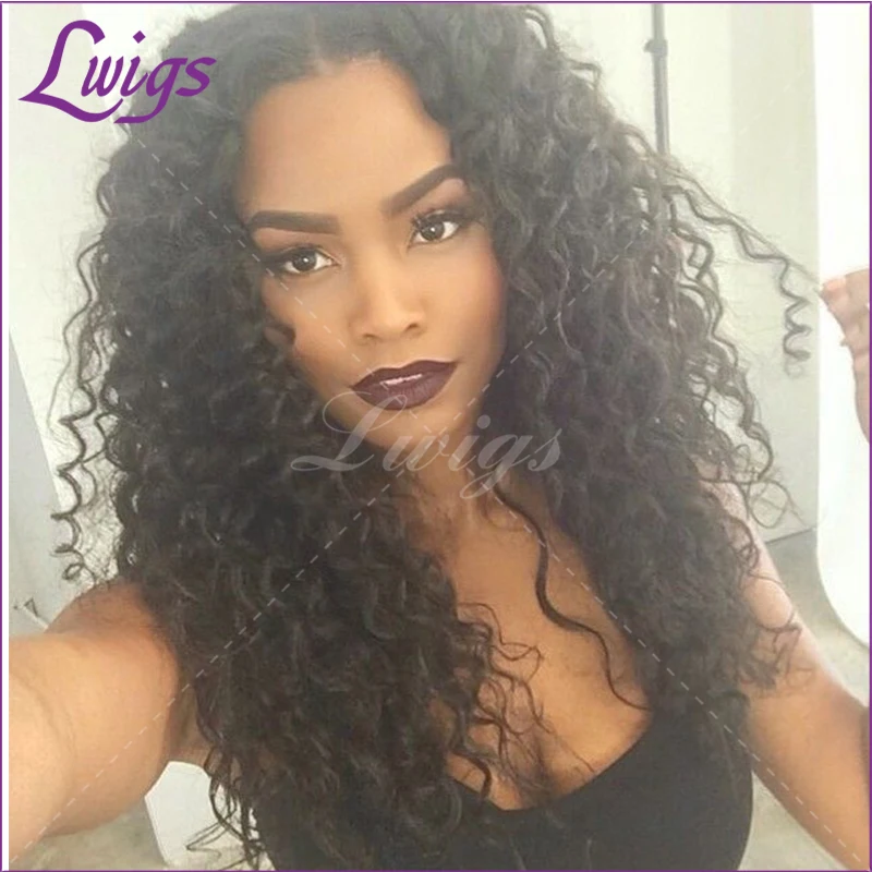 Brazilian Virgin Hair Curly Lace Front Human Hair Wigs for 