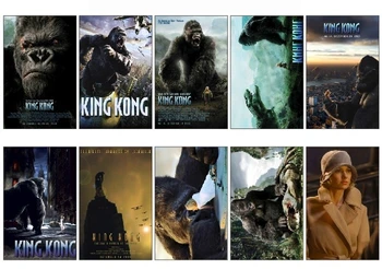 

10 pcs/lot King Kong Movie Poster Picture Souvenir Card Sticker DIY Scrapbooking Decoration Scrapbooking Planner Stickers 1289