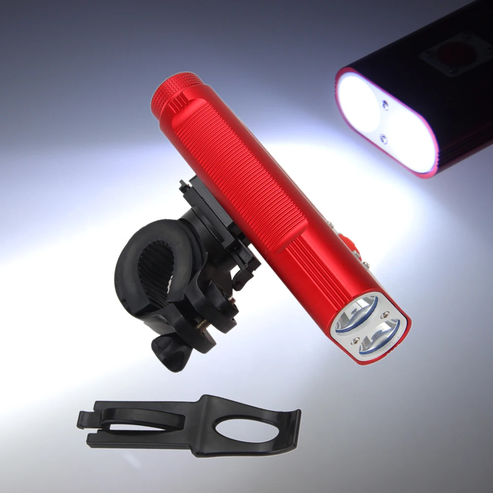 Sale Aluminum 2x XM-L T6 LED Light Front Bike Headlight 7 ModesCycling Lamps+2x Rechargeable 3.7v 18650 2400mah Battery+Charger 13