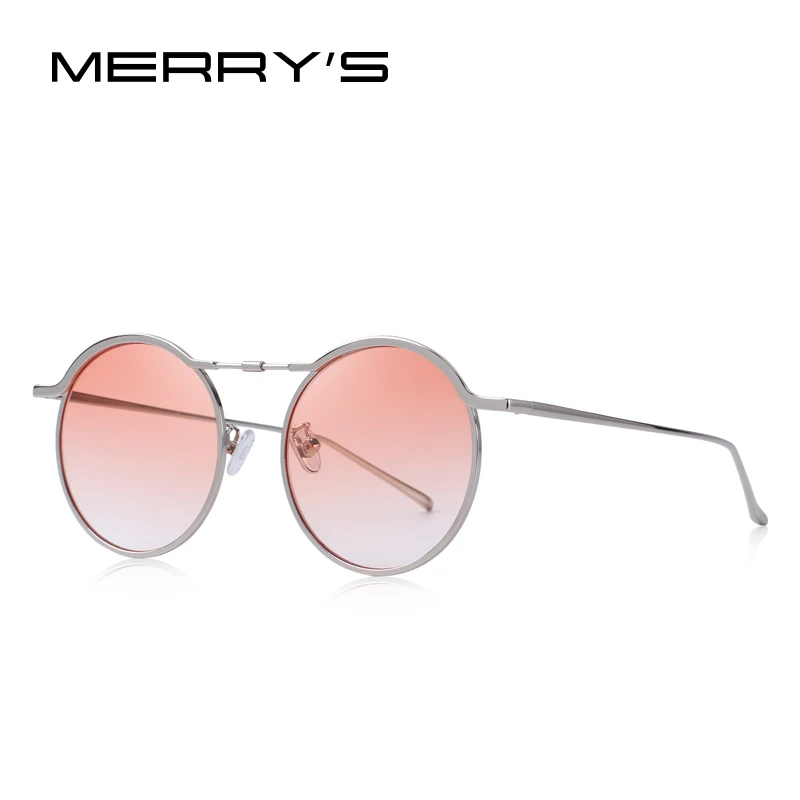 MERRYS дизайнерские женские модные круглые солнцезащитные очки, брендовые дизайнерские солнцезащитные очки с защитой от уф400 лучей S6120 - Цвет линз: C03 Orange