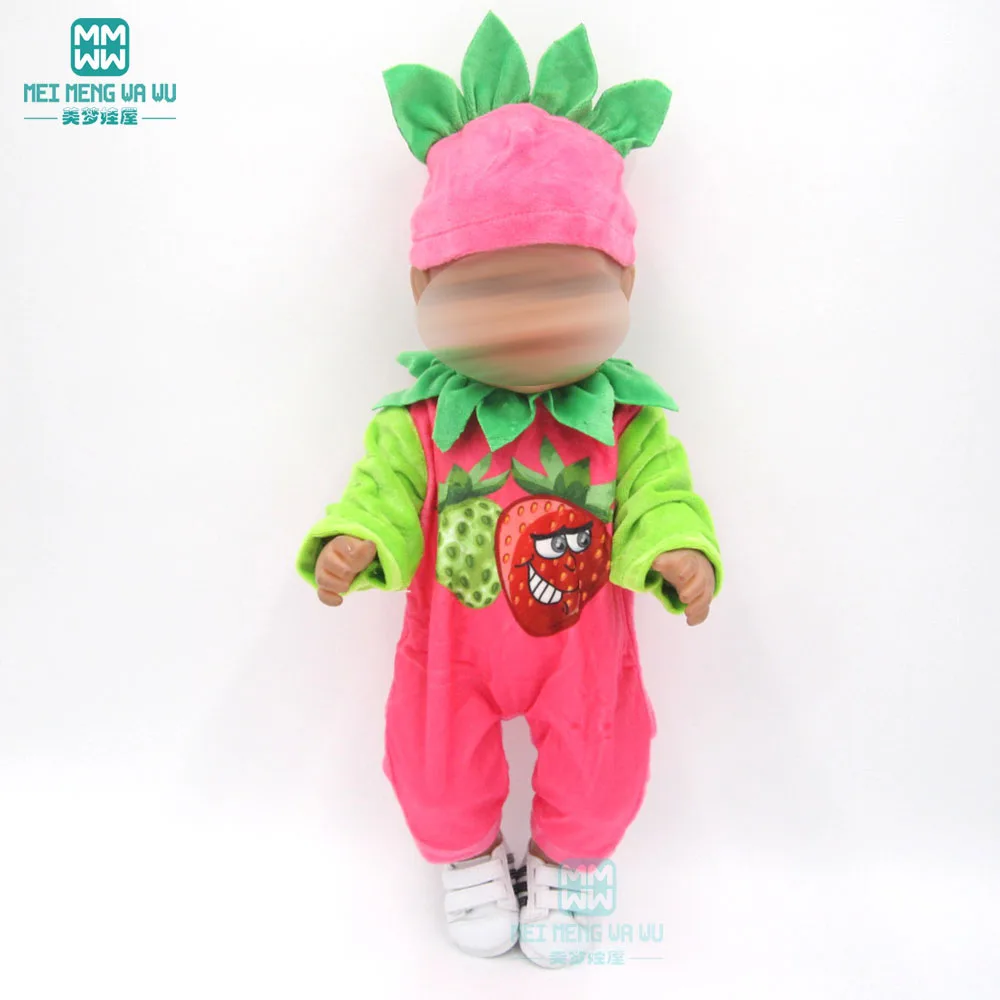 Одежда для куклы подходит 43 см Новорожденные куклы аксессуары розовый кусок Ползания одежда Детский комбинезон