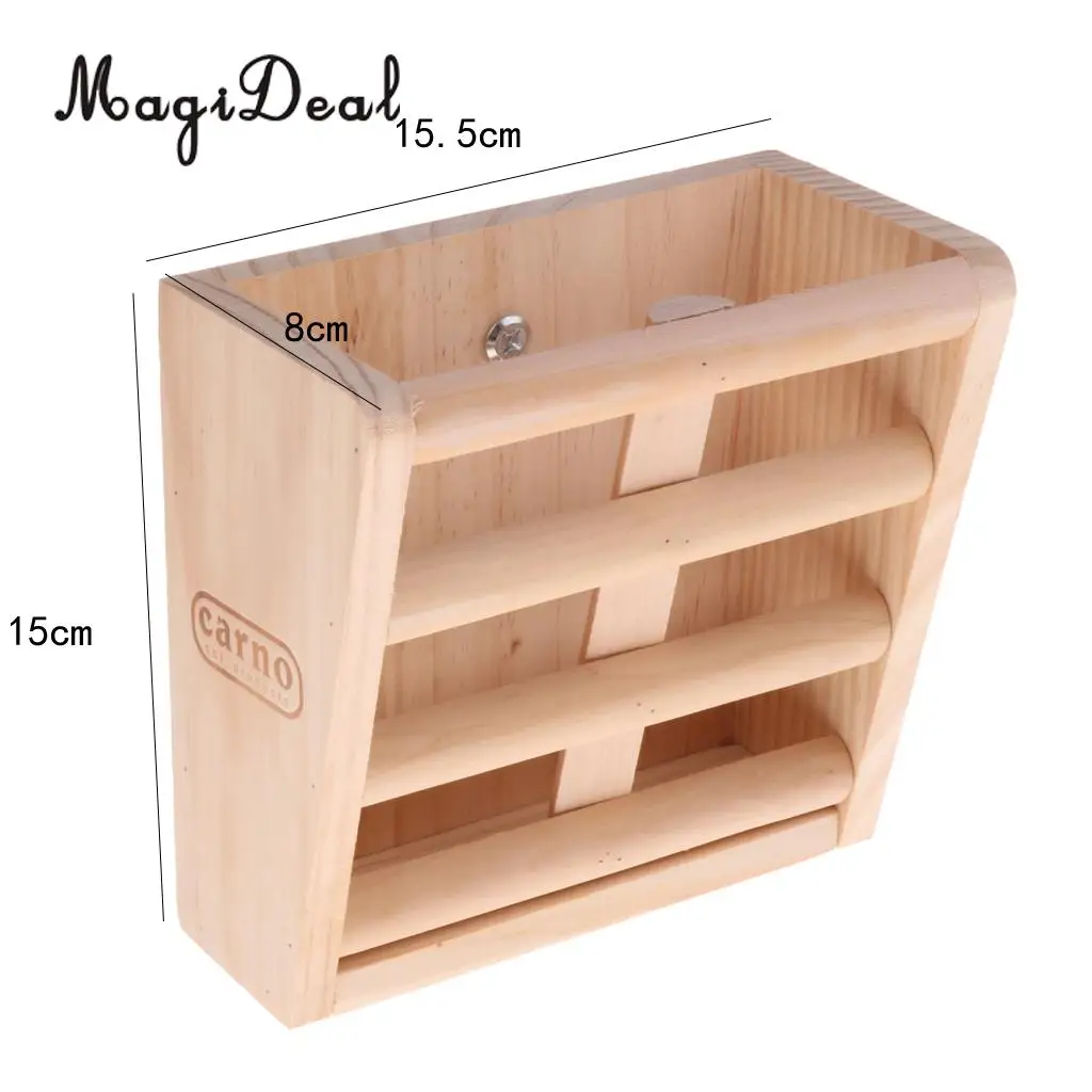 MagiDeal 2-in-1 Functional New Small Pet Rabbits Guinea Pig Wooden Rack Feeder Hay Grass Nesting Holder Small Animals Toy