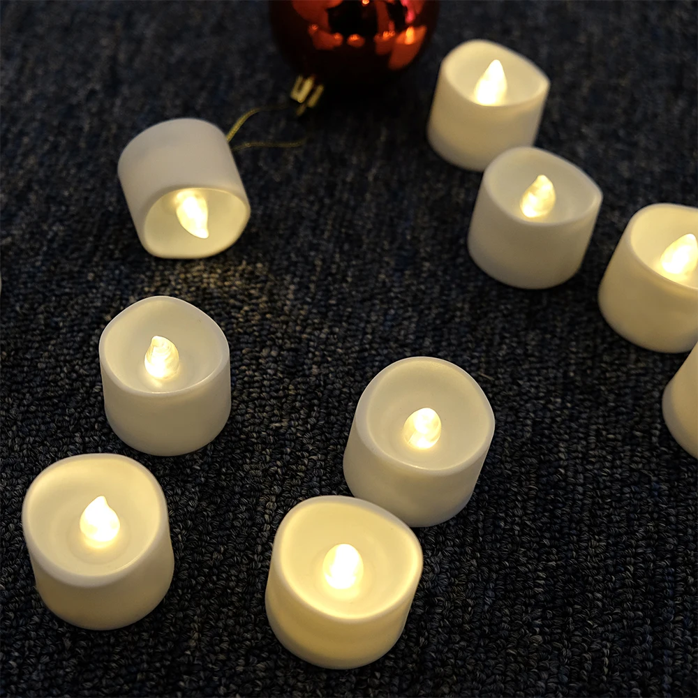 Набор из 12 ламп Votive Tealight свечи с батарейным питанием теплый свет мерцание день
