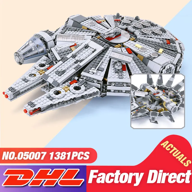 

DHL 05007 Star Toys Wars Series Compatible With Legoings 75105 Millennium Falcon Set Building Blocks Bricks Kids Chirstmas Toys