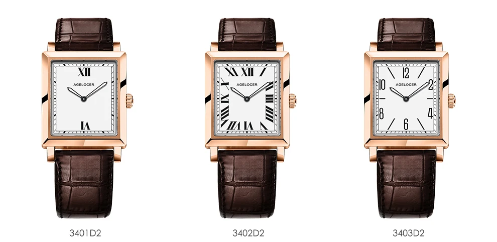 Топ бренд Agelocer Роскошные Кварцевые женские часы золотые часы коричневый кожаный ремешок часы 3403D2