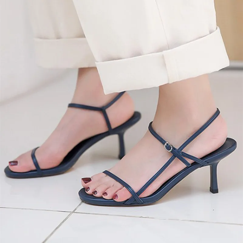 

2019 summer new cross-strap buckle strap combination open toe stiletto shoes ladies simple version high-heeled sandals