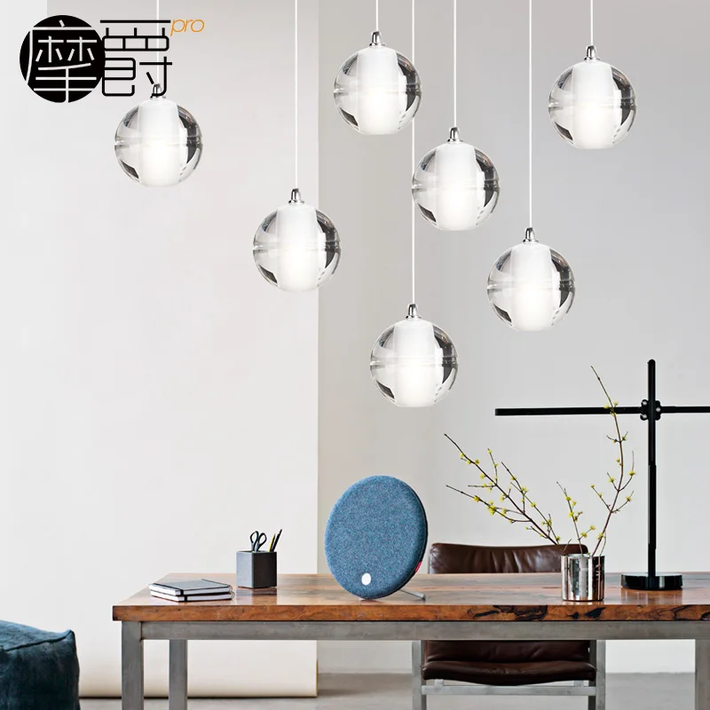 

Jue restaurant engineering stage LED crystal ball chandelier clothing store light bar for meteor shower the chandelier