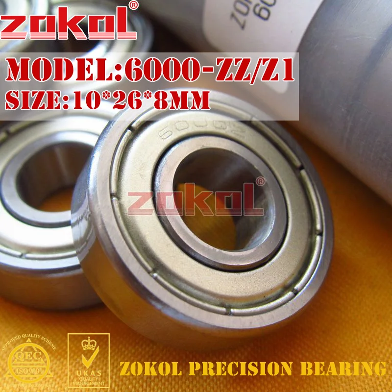 ZOKOL 6000 подшипник 2RS Z3 V3 ZZ Z1 S6000ZZ шариковый с глубоким желобом 10*26*8 мм|bearing 6000|bearing
