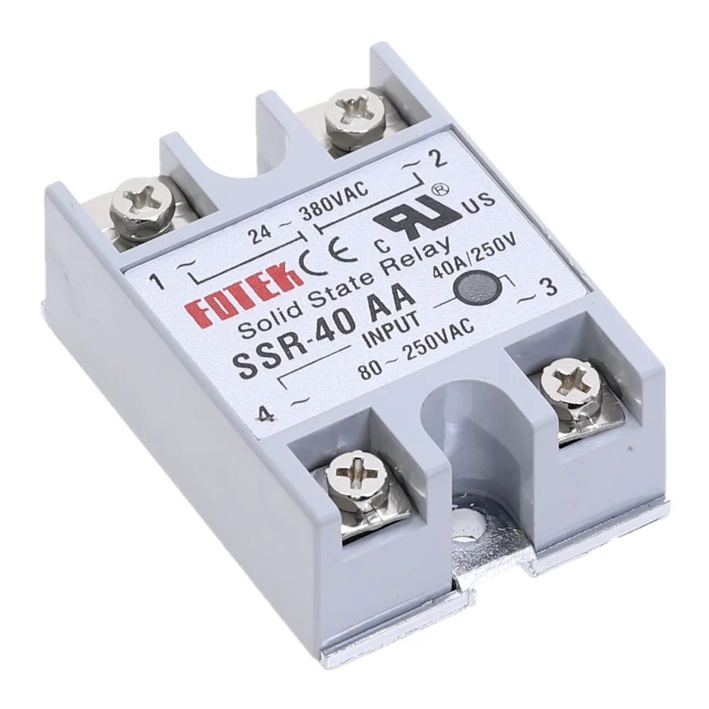 1pcs SSR 40AA 40 AA Solid State Relay Module 80 250V AC Input 24 380VAC ...
